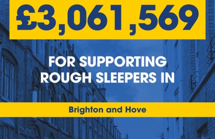 Government support for rough sleepers in Brighton and Hove